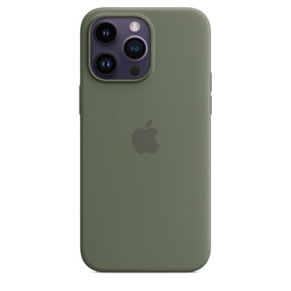 Custodia MagSafe in silicone per iPhone 14 Pro Max - Oliva
